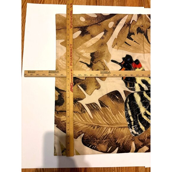 Decorative Butterfly & Tropical Leaf Print Pillow Cover 31x24 Botanical set of 2 - Picture 2 of 6